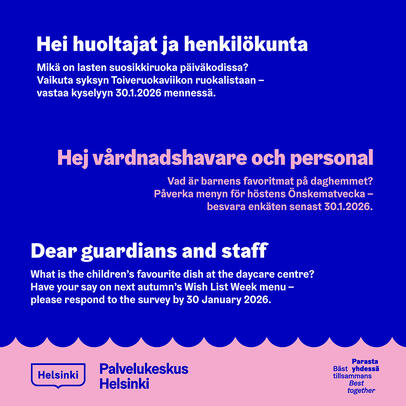 Päiväkotien suosikkiruokakysely 2026 neliö