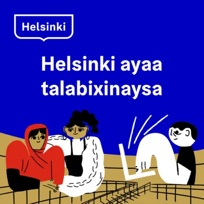 Somalinkielisen Helsinki neuvoo esitteen kansi