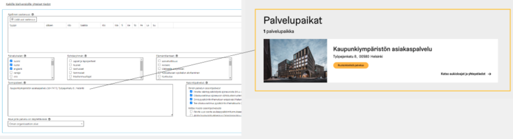 Palvelusivun palvelupaikat