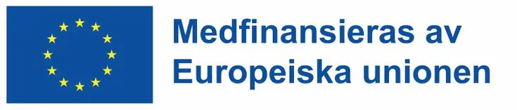 Logotyp med texten ”Medfinansieras av Europeiska unionen”.