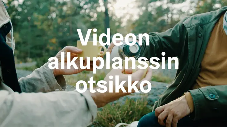 Videon alkuplanssi, jossa otsikko on keskitetty. 