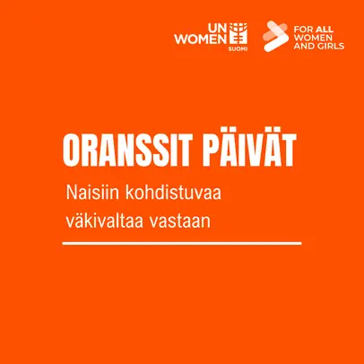 Orange days campaign logo in Finnish