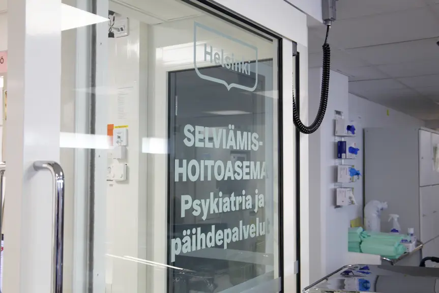 Ulko-ovi ja seinää.