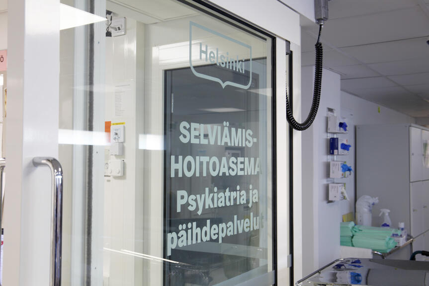 Ulko-ovi ja seinää.