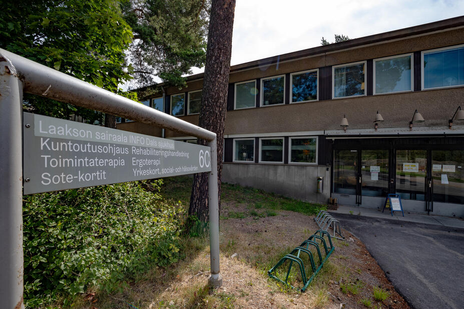 Byggnaden för rehabiliteringsbyrå för frontveteraner på Dals sjukhusområde.